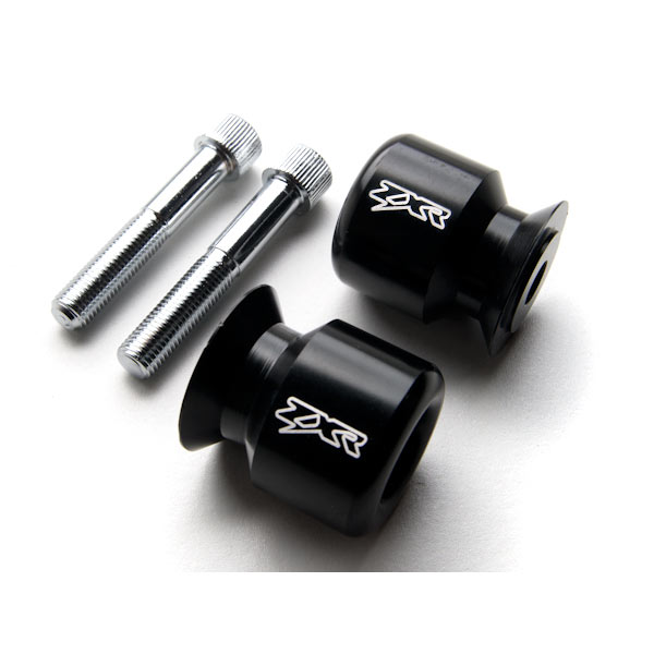 SA007-B Kawasaki Ninja ZX-R Engraved Swingarm Spools Sliders, Black -  Krator