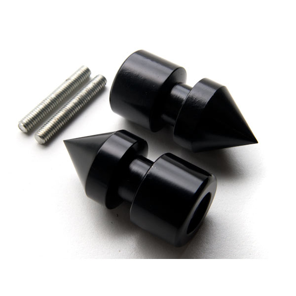 SA009-B Yamaha Spiked Swingarm Spools Sliders, Black -  Krator