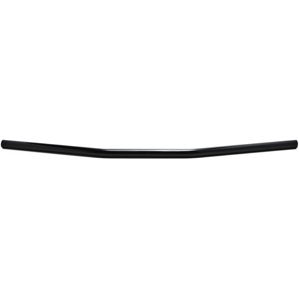 JBM-107-B 0.87 in. Motorcycle Handlebar Steel Zero Drag Bar Style Bobber Cruiser Cafe Racer Bike, Black -  Krator