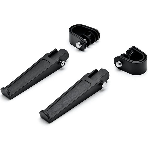 KM012-B Krator Anti-Vibrate Engine Guard Foot Pegs with Clamps for Harley Softail Touring - Black -  KapscoMoto