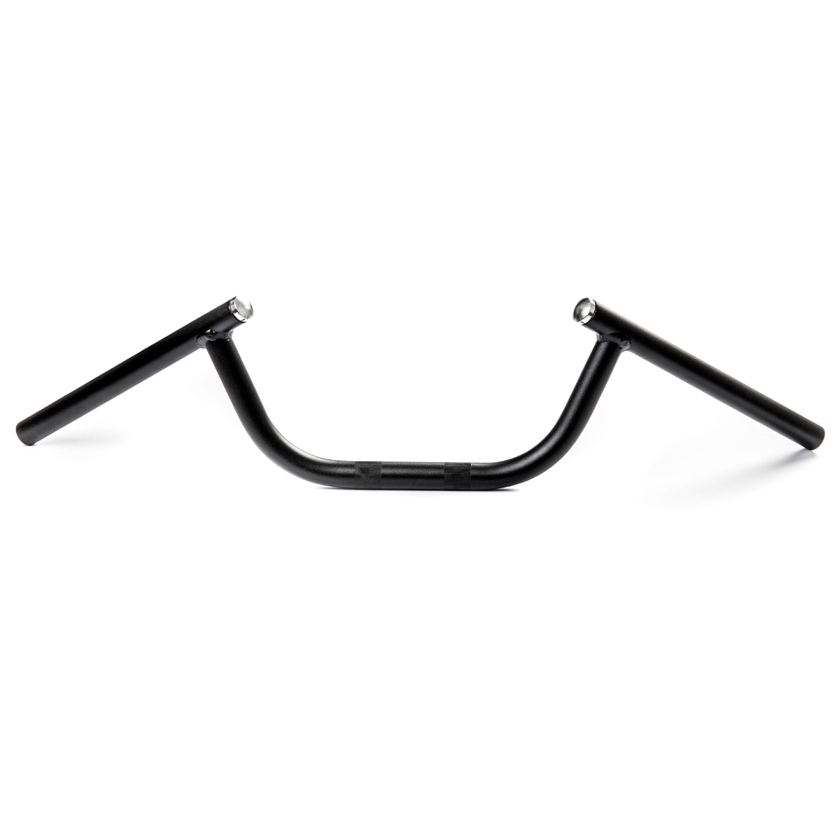 JBM-108-B 0.9 in. Motorcycle Handlebar Clubman Steel Removable Caps Cafe Racer Bobber - Black -  KapscoMoto