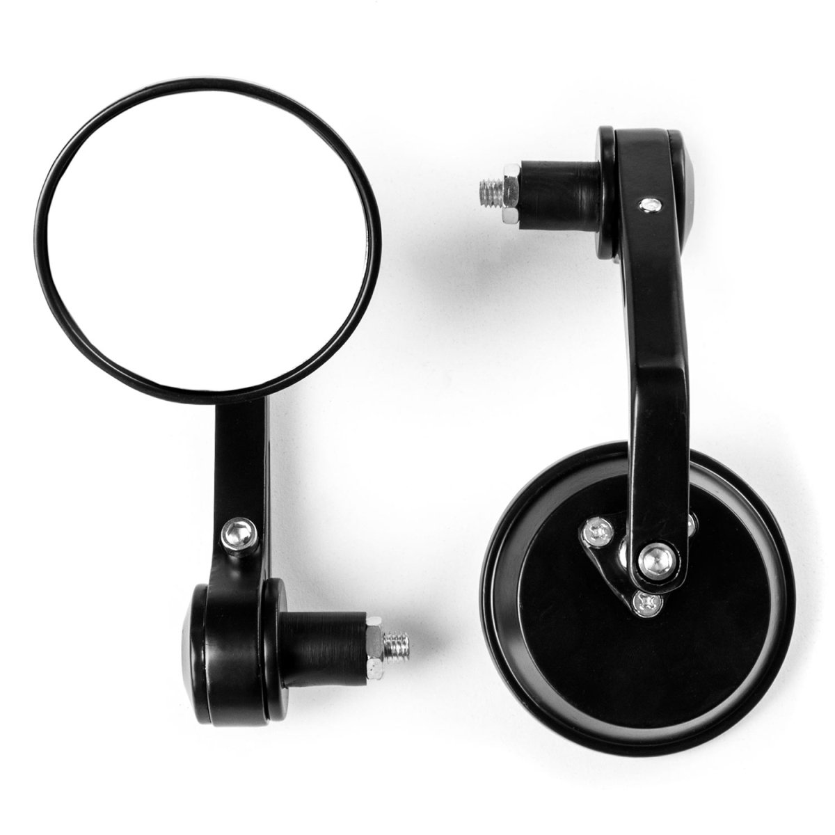 MRR-268 0.87 in Krator Universal Round Bar End Mirrors Over Under Handlebars, Black -  Kapsco Moto