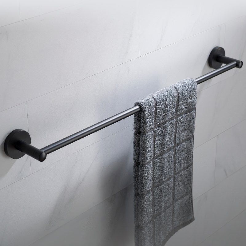 24 in. Elie Bathroom Towel Bar, Matte Black