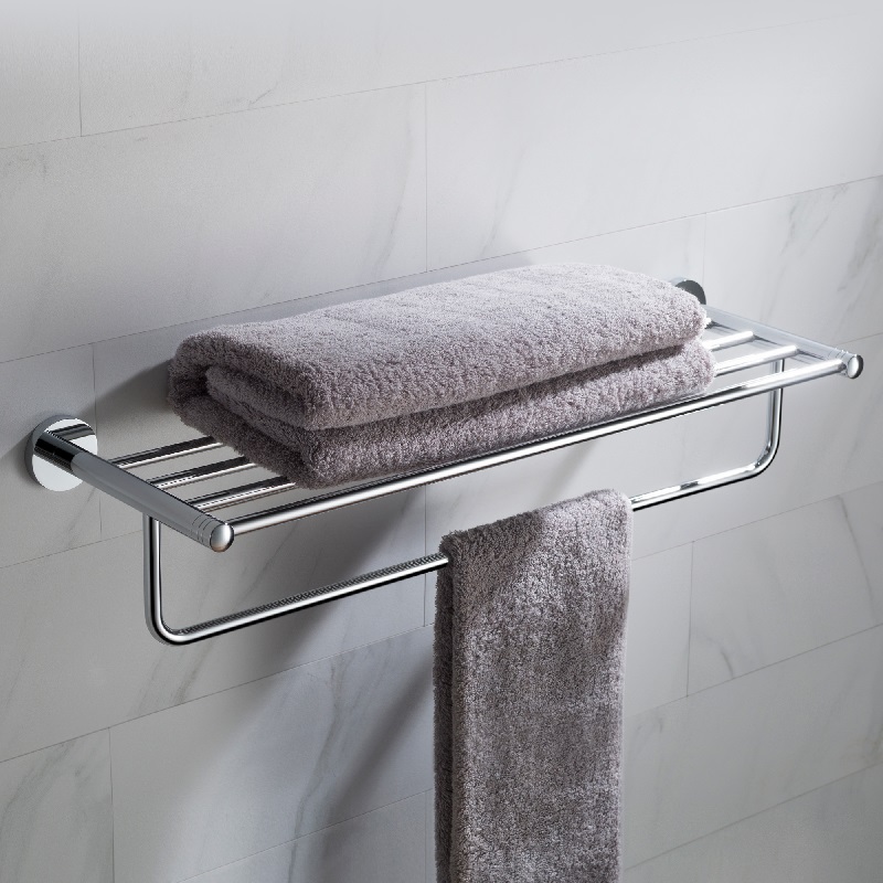 Kraus  Elie Bathroom Shelf with Towel Bar, Chrome