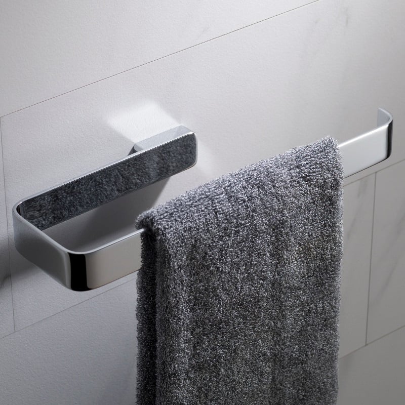 Stelios Bathroom Towel Ring, Chrome
