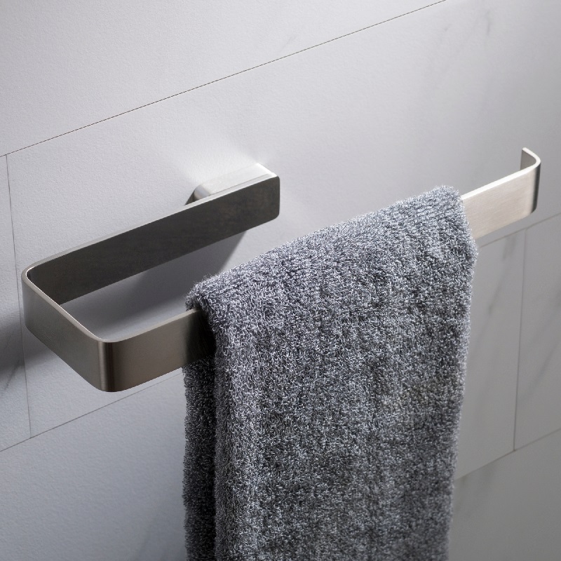 Stelios Bathroom Towel Ring, Brushed Nickel