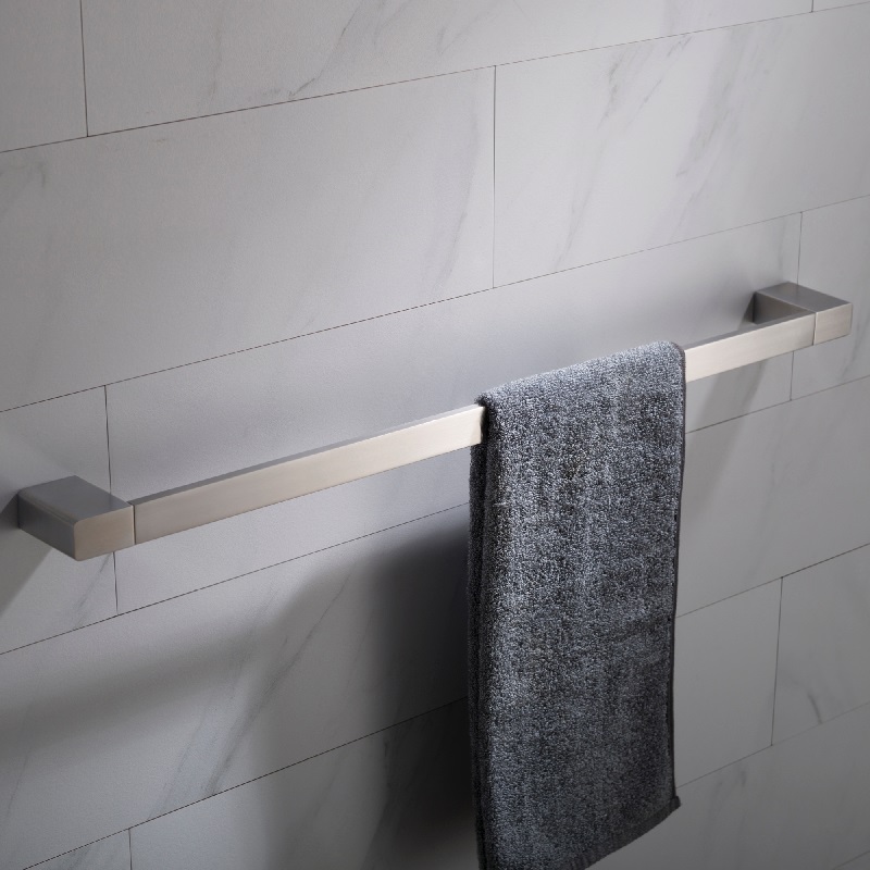 24 in. Stelios Bathroom Towel Bar, Brushed Nickel