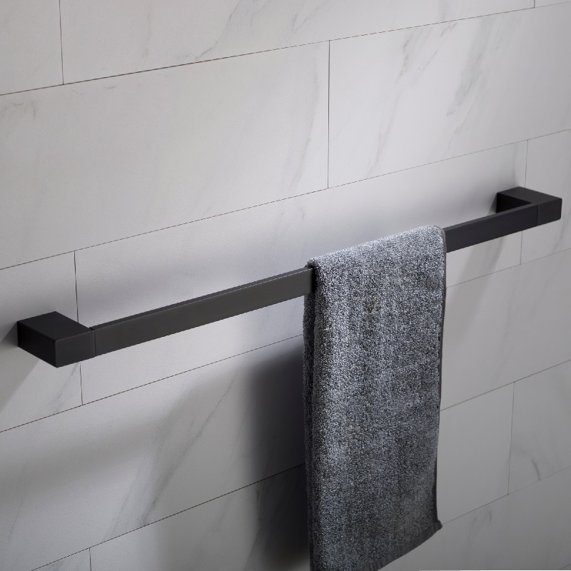 24 in. Stelios Bathroom Towel Bar, Matte Black