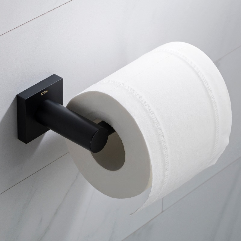 Kraus  Ventus Bathroom Toilet Paper Holder - Matte Black