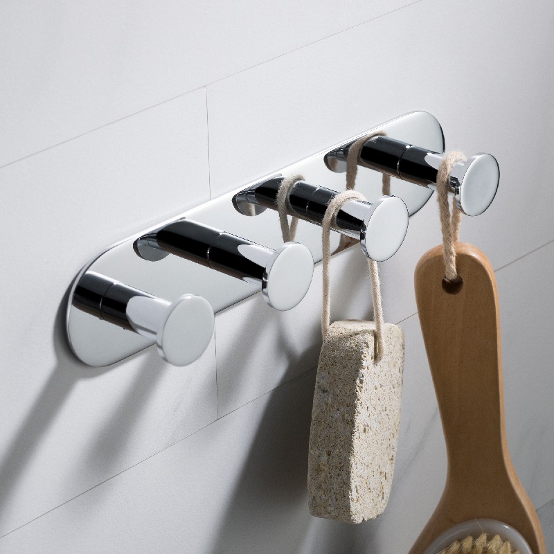 Kraus  Elie Bathroom Robe & Towel Hook Rack with 4 Hooks, Chrome