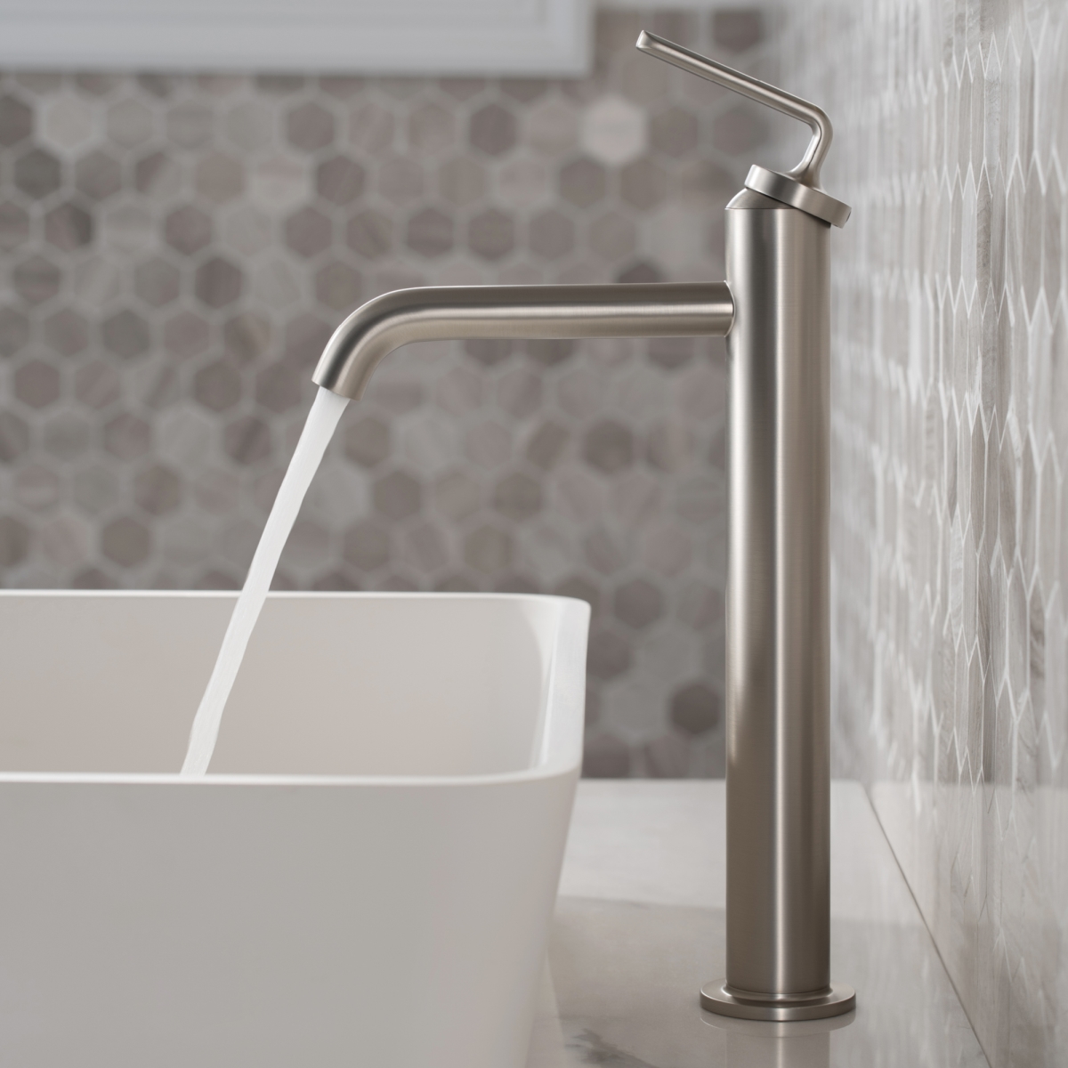 Kraus  Novis Single Handle Vessel Bathroom Sink Faucet with Pop-Up Drain, Spot Free Stainless Steel - Pack of 2