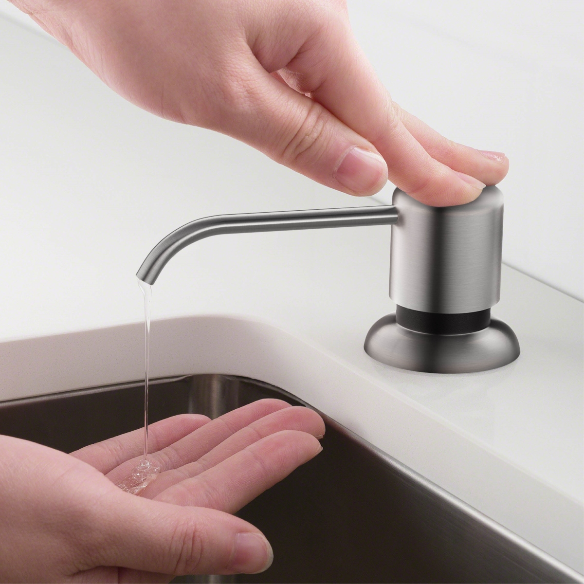 Boden Kitchen Soap & Lotion Dispenser - Spot Free Stainless Steel & Matte Black
