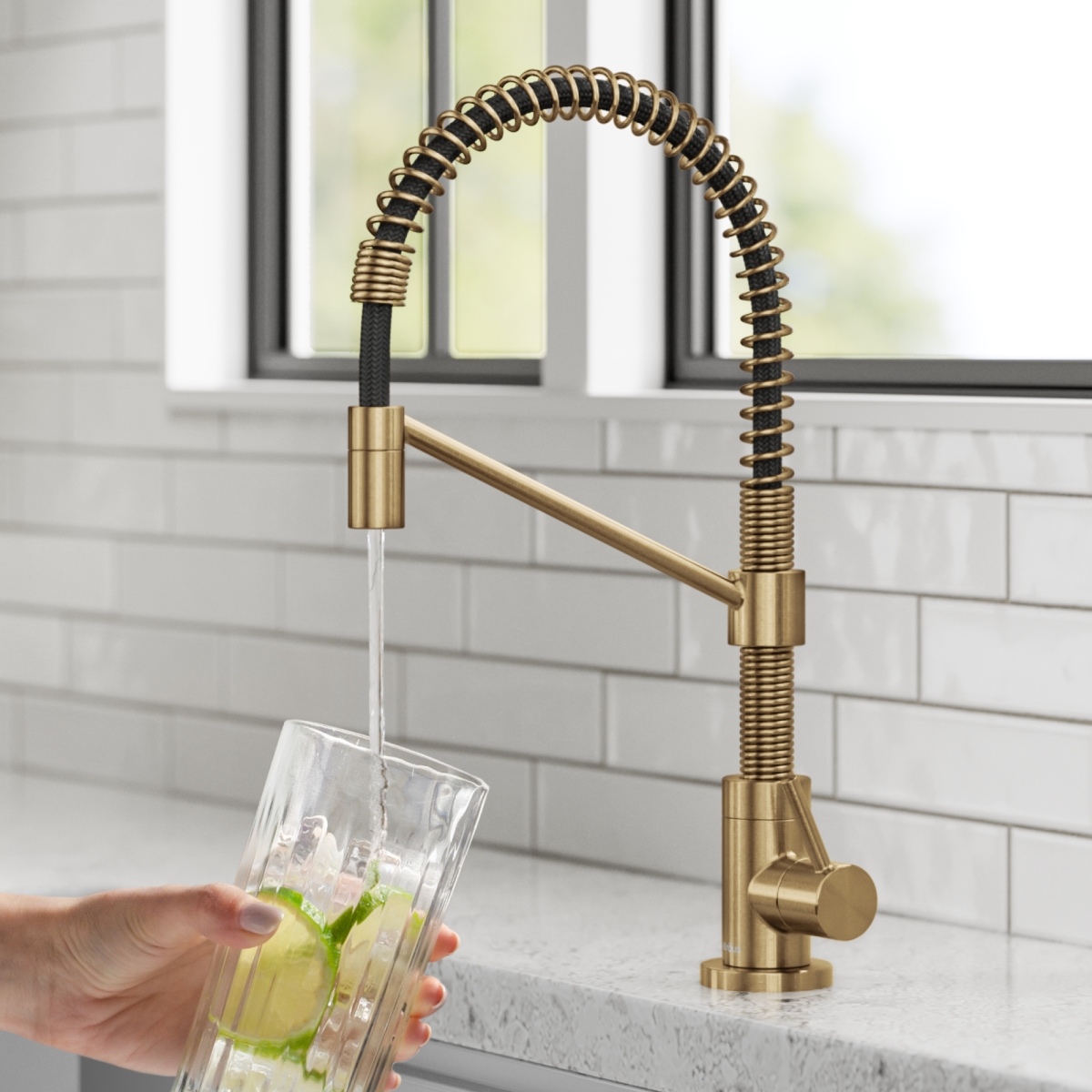 Picture of Kraus FS-1000-FF-104BB Purita 2-Stage Under-Sink Filtration System with Bolden Single Handle Drinking Water Filter Faucet&#44; Brushed Brass