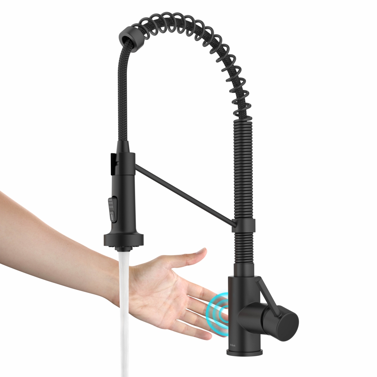 Picture of Kraus KSF-1610MB Bolden Touchless Sensor Commercial Style 2-Function Single Handle Pull Down Kitchen Faucet&#44; Matte Black