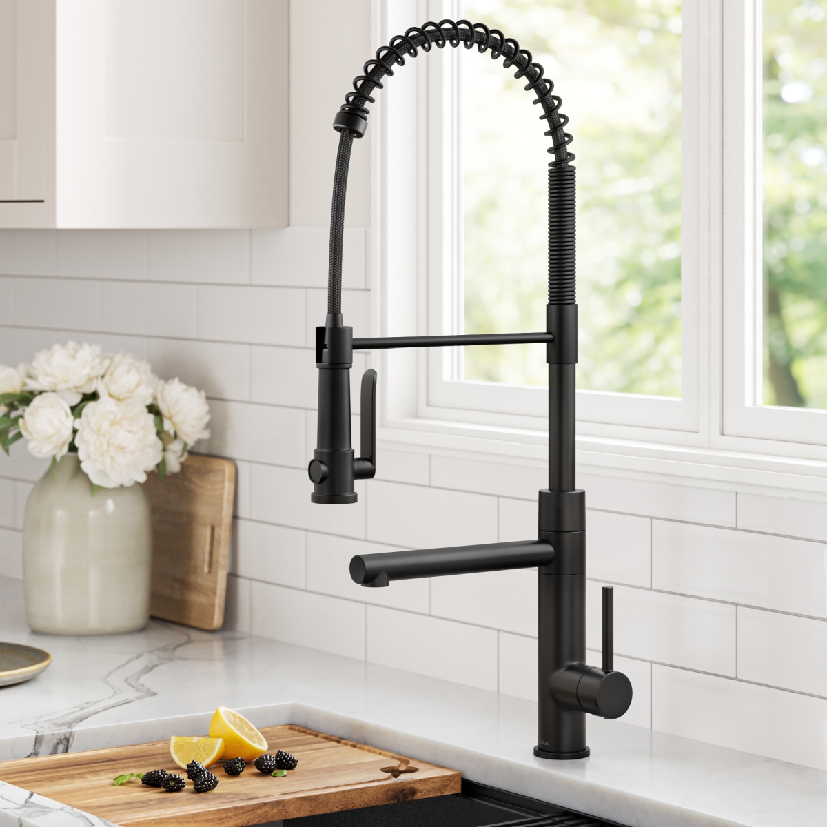 Picture of Kraus KPF-1605MB Artec Pro Commercial Style 2-Function Single Handle Pull Down Kitchen Faucet & Pot Filler&#44; Matte Black