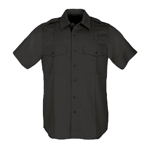 Picture of 5.11 Tactical 5-711830192XLR Mens Patrol Duty Uniform Short Sleeve Twill A-Class Shirt&#44; Black - Regular & 2XL