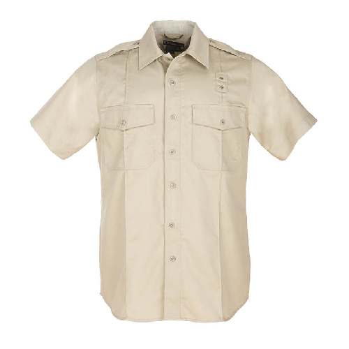 Picture of 5.11 Tactical 5-71183160LT Mens Patrol Duty Uniform Short Sleeve Twill A-Class Shirt&#44; Silver Tan - Tall & Large