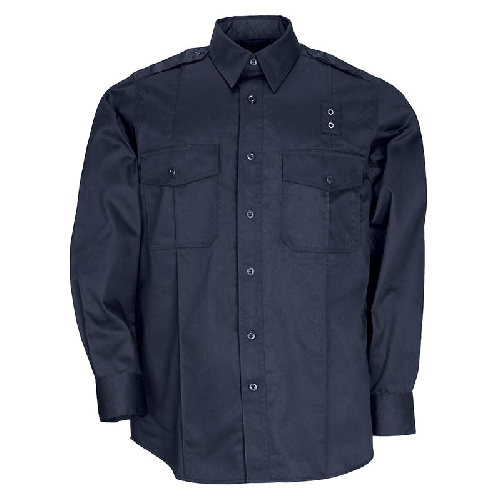 Picture of 5.11 Tactical 5-72344750LS Mens Patrol Duty Uniform Long Sleeve Twill Class A Shirt&#44; Midnight Navy - Short - Large