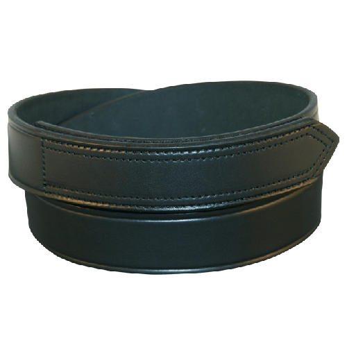 Picture of Boston Leather 6530-1-38 Sam Browne Belt&#44; cloth hook and eye Tip&#44; 38 - Black - Plain