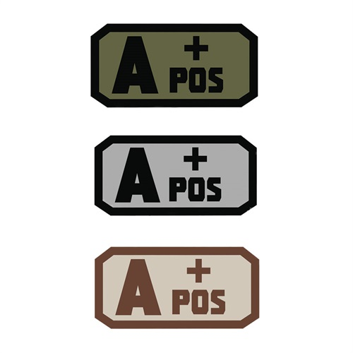VDT07-0991014000 Blood Type Rubber Patch, Gray - A Plus
