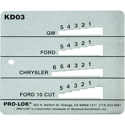 Chrysler Ford & Ford 10-Cut Key Decoder