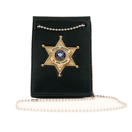 Picture of Boston Leather 4050-1 Value Badge Holder with Neck Chain