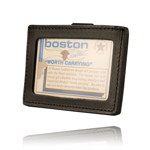 Picture of Boston Leather 5983-1 Clip-On Horizontal ID Holder