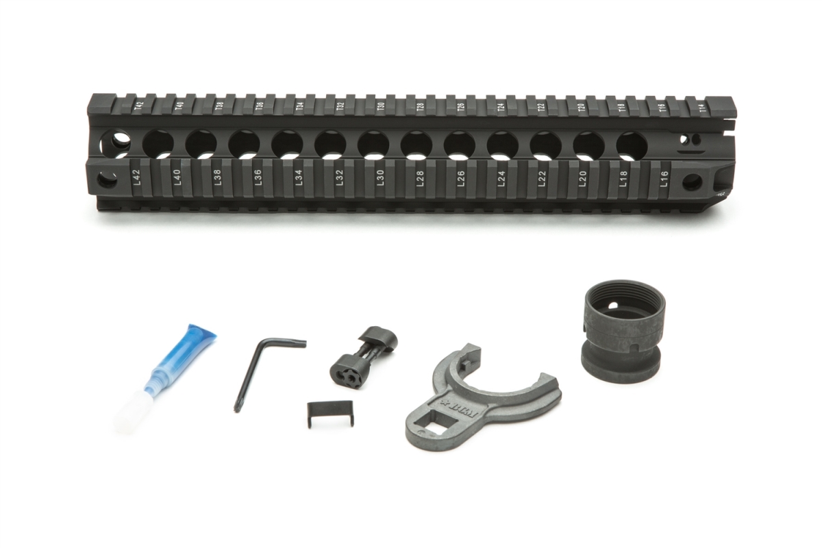 BCM-QRF-12-556-BLK QRF-10 Quad Rail Free Float Handguard, Black - 12 in.