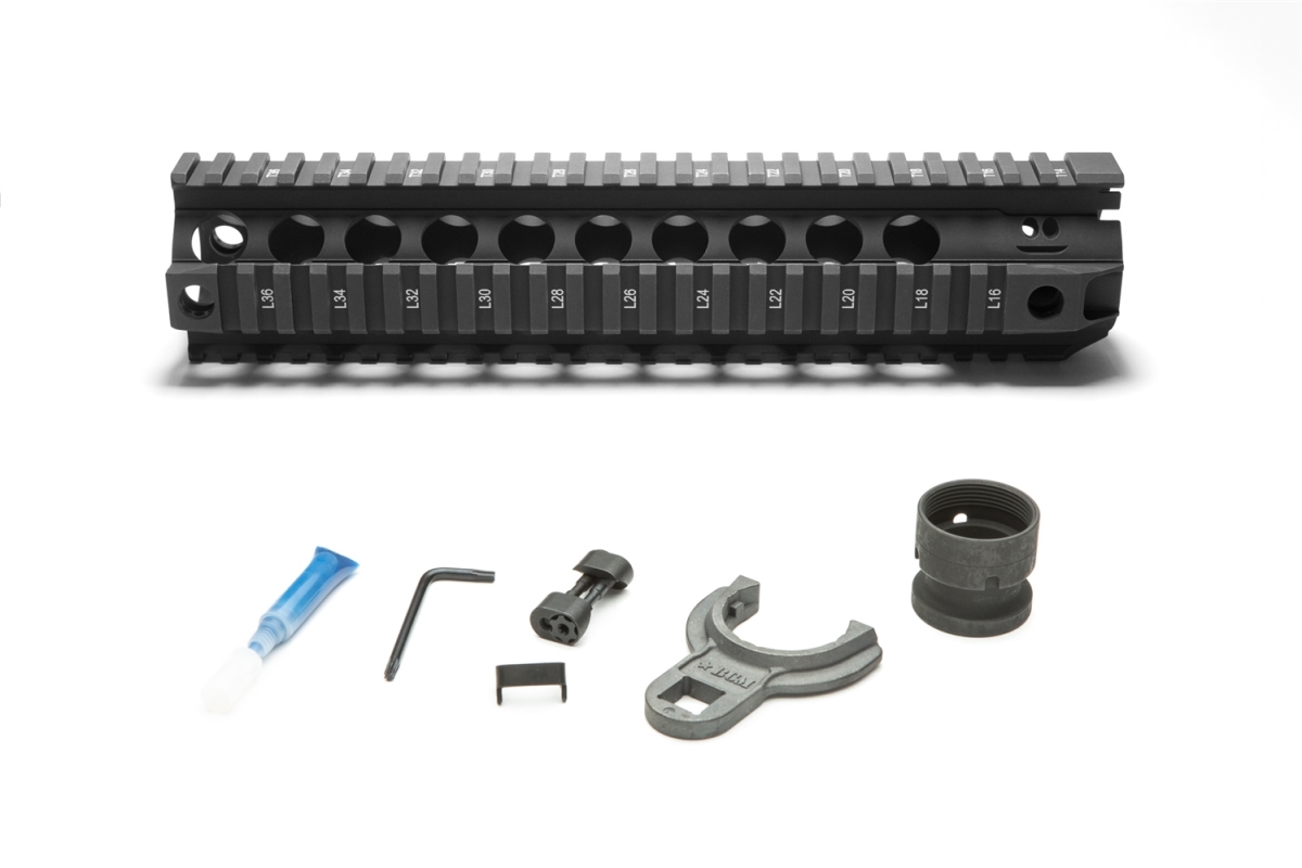 BCM-QRF-10-556-BLK QRF-10 Quad Rail Free Float Handguard, Black - 10 in.