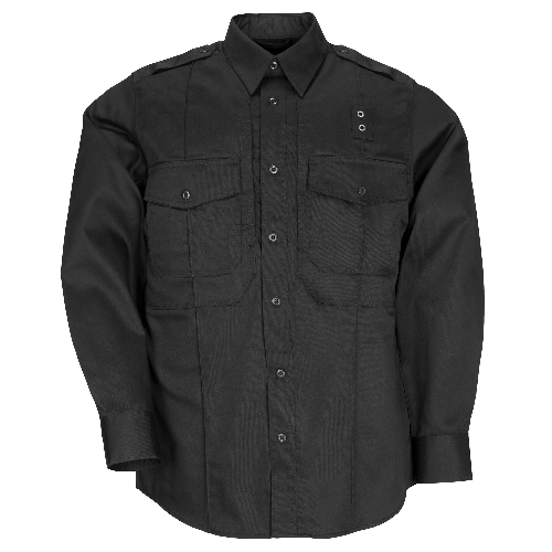 Picture of 5.11 Tactical 5-723450193XLT Mens Long Sleeve Twill PDU B-Class Shirt&#44; Black - 3XL