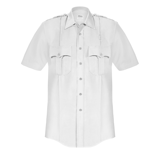 ELB-P867-L Paragon Plus Short Sleeve Shirt - White, Large