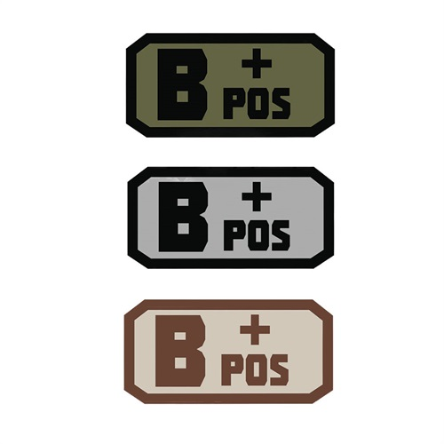 Blood Type B Plus Patch - Coyote