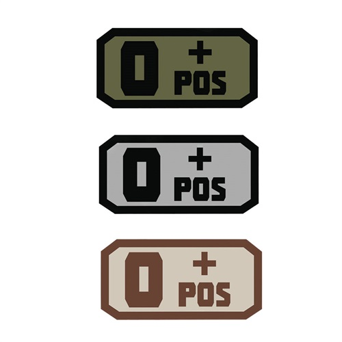 Blood Type O Plus Patch - Coyote