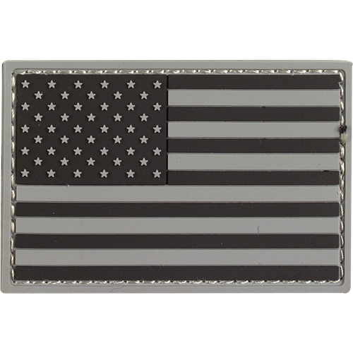 VDT07-0999014000 USA Flag Patch - Gray