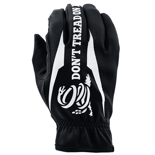 IH-DT-XSM Dont Tread on Me Reflective Unlined Gloves - Black, Extra Small