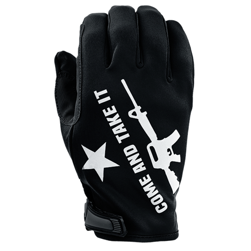 IH-COM-SM Come & Take It Reflective Unlined Gloves - Black, Small