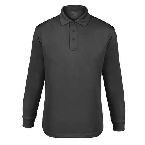 ELB-K5141-S Ufx Long Sleeve Tactical Polo - Black, Small