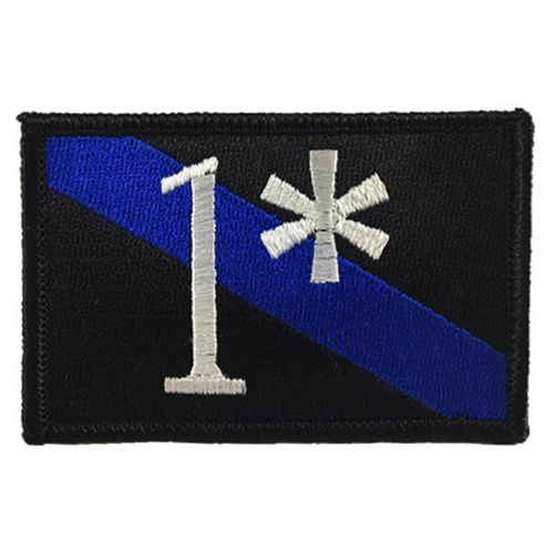 Picture of Thin Blue Line TBL-1AST-P-SEW 1 Star Asterisk Sew-On - Thin Blue Line Patches&#44; 2 x 3 in.