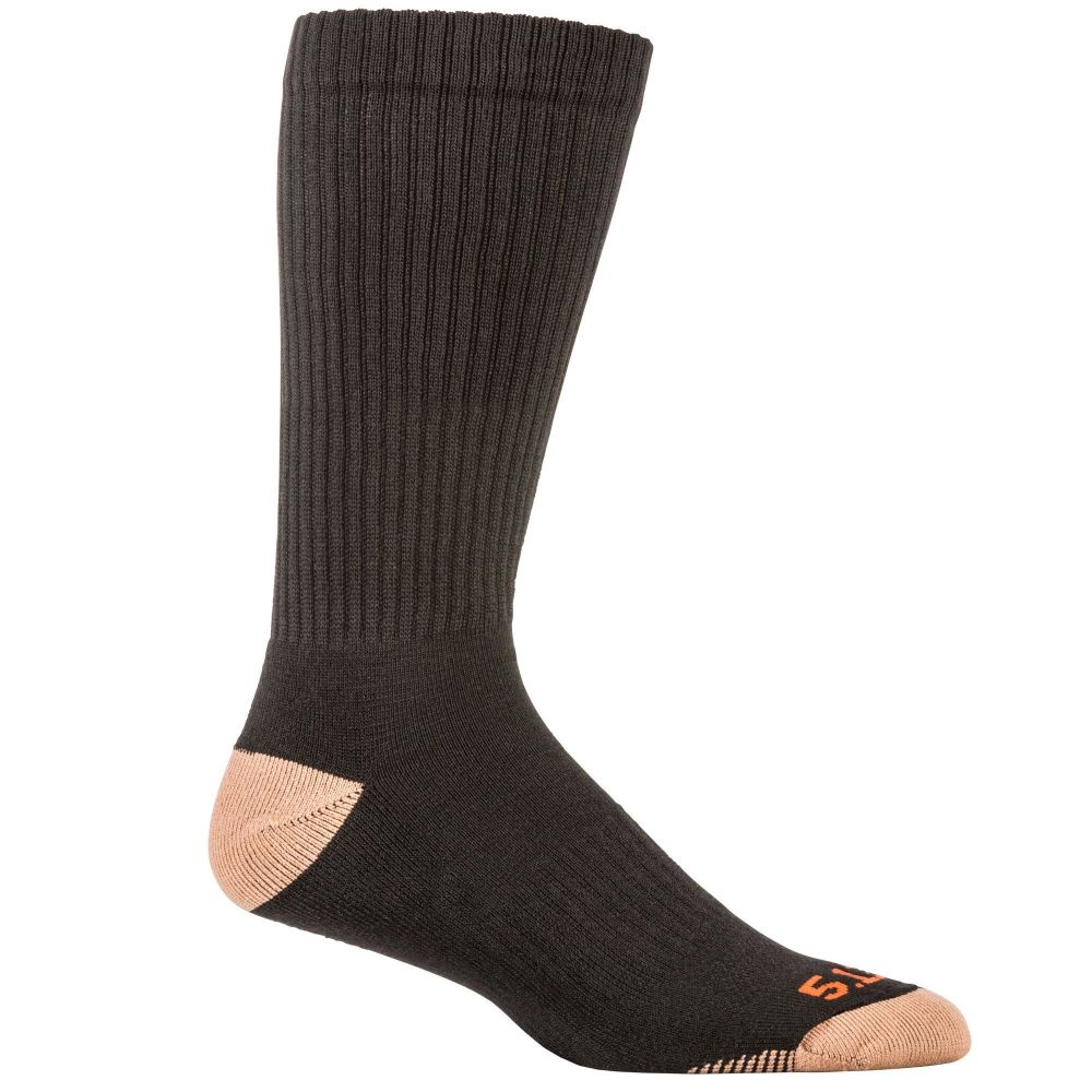 Picture of 5.11 Tactical 5-10039019L-XL Cupron Crew Socks - Pack of 3&#44; Black - Extra Large