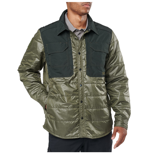 Picture of 5.11 Tactical 5-72123276XS Peninsula Insulator Shirt Jacket, Moss Heather - Extra Small