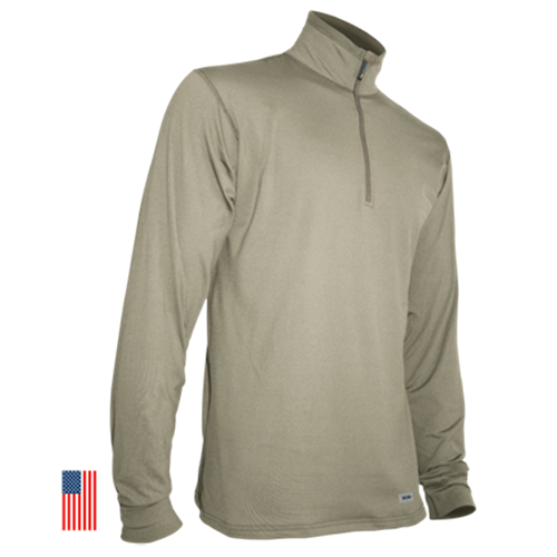 -4P11DQ-M-700 Mens Phase 4 Zip Mock Long Sleeve Tops, - Medium