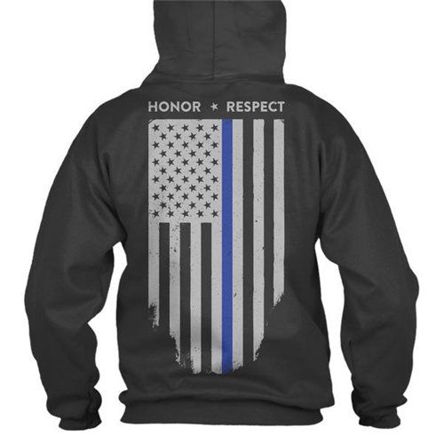 Hoodie Honor & Respect  Flag
