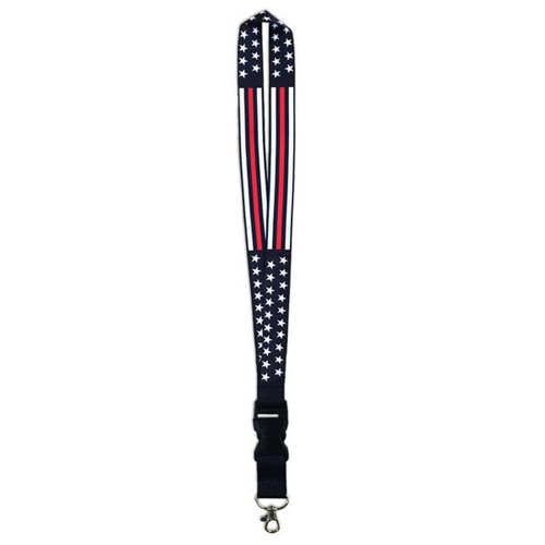 TBL-TRL-AM-LAN Thin Red Line Lanyard - Stars & Stripes, Thin Red Line