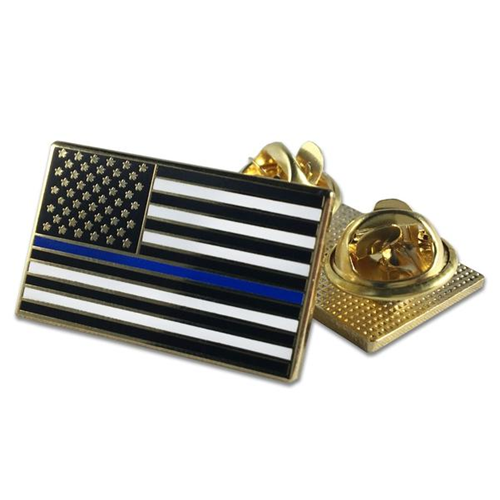 TBL-PIN-CLASSIC Classic  American Flag Pin, Double Clutch Backing