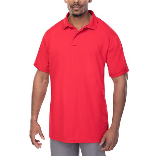 VTX-VTX4000PTRDLARGE Coldblack Mens Short Sleeve Polo - Long, Red - Large