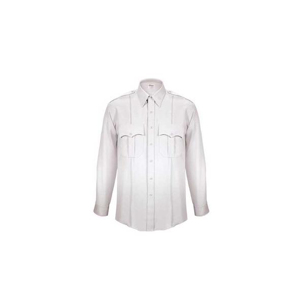 ELB-Z3310N-16.5 16.5 TexTrop 2 Short Sleeve Zippered Shirt, White