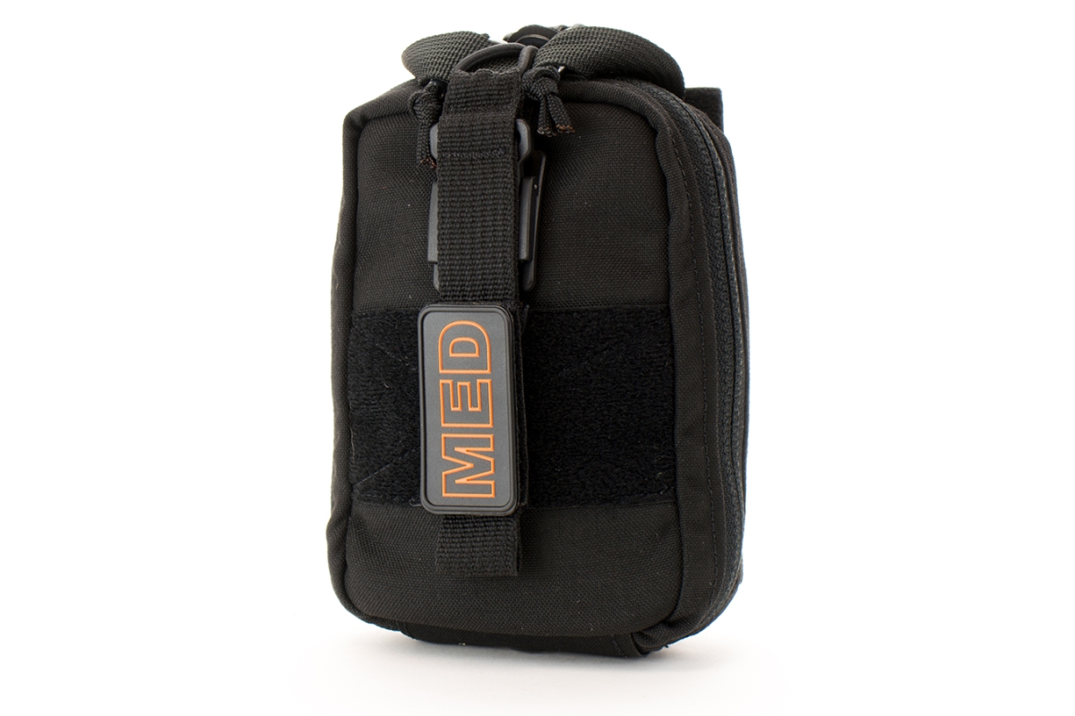 E10-7100-BLK Enhanced Trauma Aid Kit with Tear-Away Pouch Bag - Black