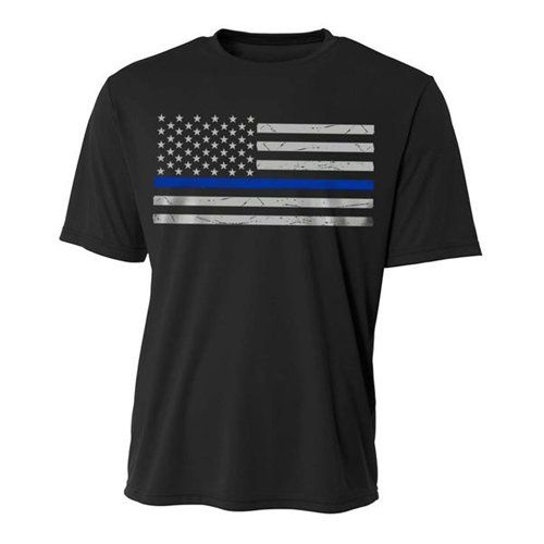 TBL-POLY-CLASSIC-BLACK-XL Classic Performance Polyester Men T-Shirt, Black - Extra Large