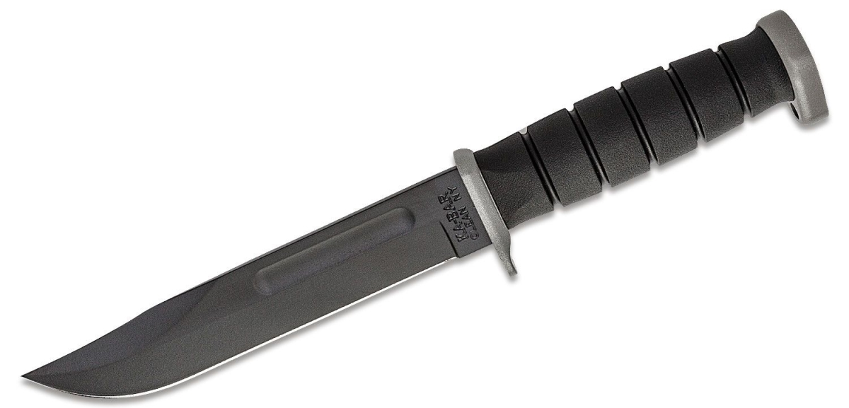 Ka-Bar KA-1292 0.18 in. D2 Extreme Straight Edge Hard Plastic Sheath Fixed Blade Knife
