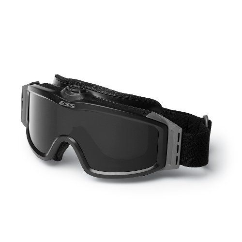 Military/Tactical Goggles, Gray Lens, Indirect Vented, Fog-Elimination System, ESS Profile TurboFan Series